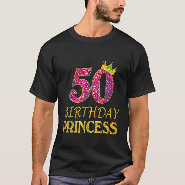 Crown 50th Birthday Princess Girl Shirt 50 Years O (Front)
