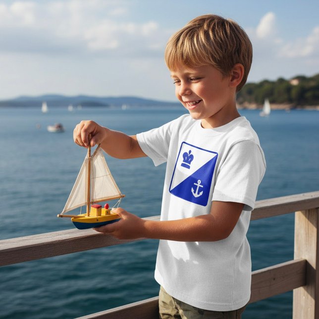 Crown And Anchor Blue White T-Shirt (Creator Uploaded)