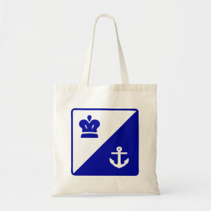 Crown And Anchor Blue White Tote Bag