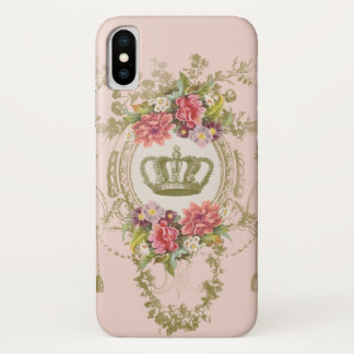 Crown and Flowers iPhone X Case
