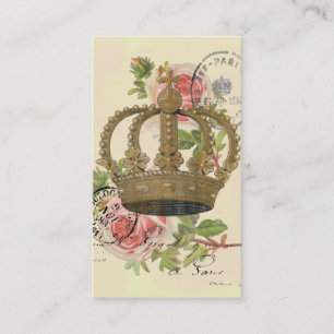 Crown and roses business card