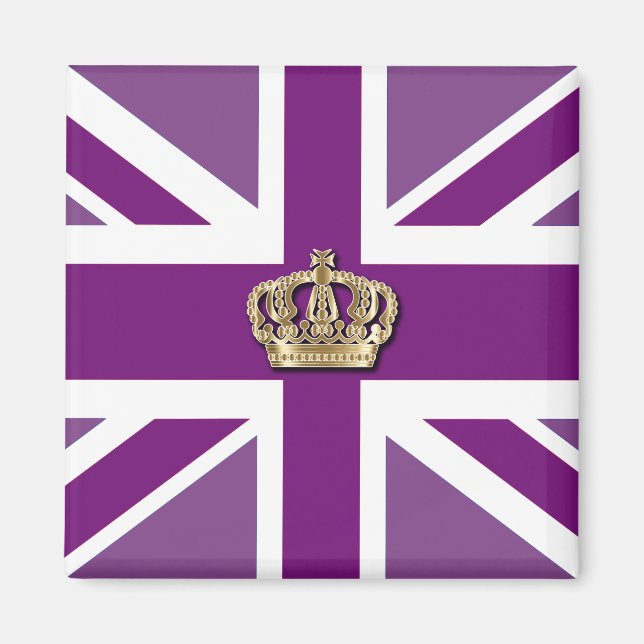 Crown and Union Jack Patriotic Magnet (Front)