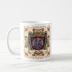 Crown Banner  Eagle Surname Coffee Mug