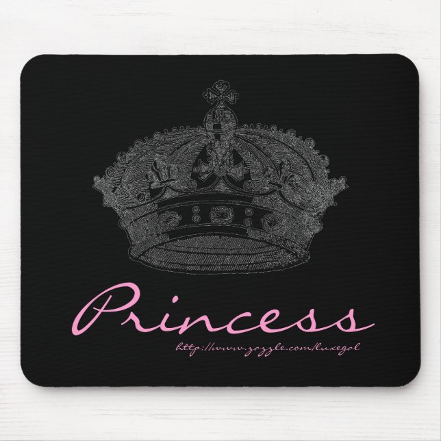 Crown Black/Pink Mousepad (Front)