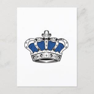 Crown - Blue Postcard