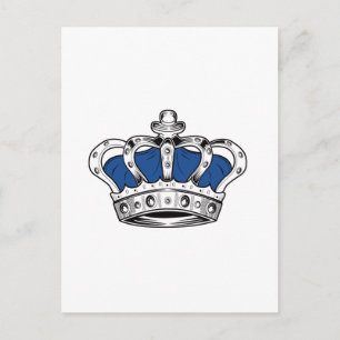 Crown - Blue  Postcard