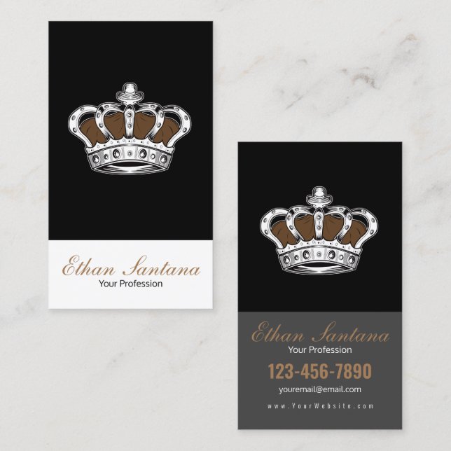 Crown - Brown Business Card (Front/Back)