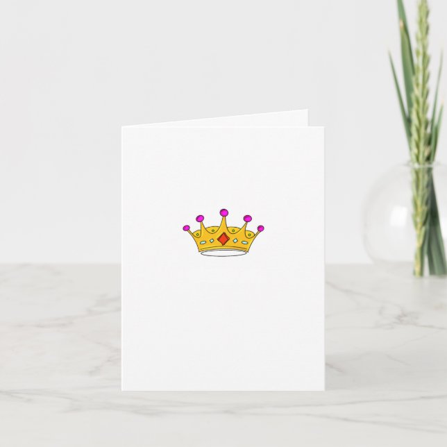 Crown Card, prince or princess, cute card (Front)