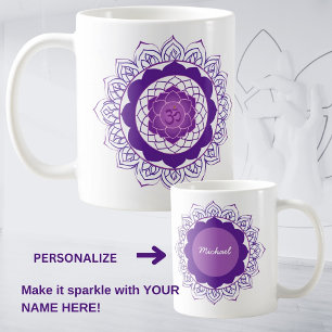 Crown Chakra Mandala -Sahasrara With Om  Coffee Mug