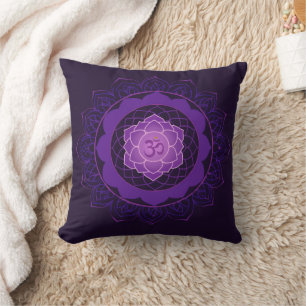 Crown Chakra Mandala -Sahasrara With Om Cushion