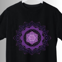 Crown Chakra Mandala -Sahasrara With Om  T-Shirt