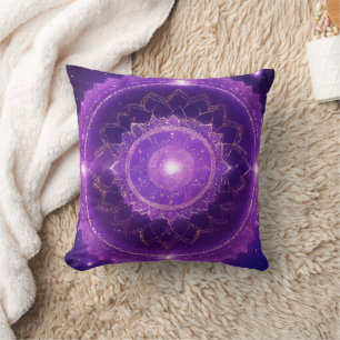 Crown Chakra Purple Mandala Cushion