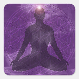 Crown Chakra Sahasrara Square Sticker