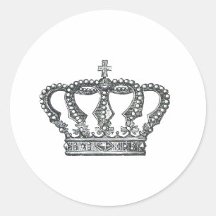 Crown Classic Round Sticker