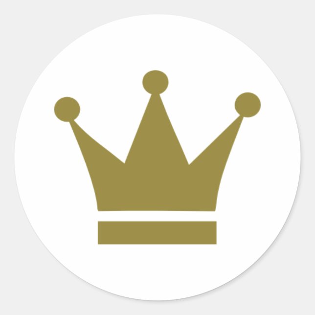Crown Classic Round Sticker (Front)