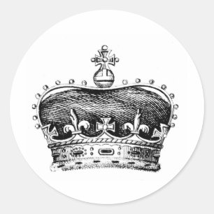 Crown Classic Round Sticker