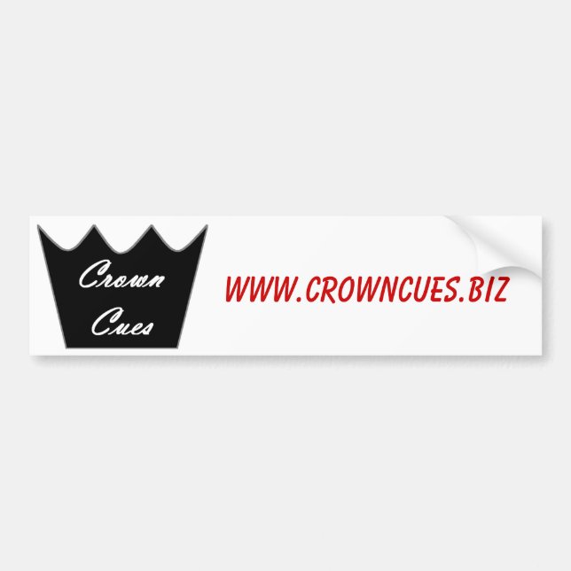 Crown Cues Bumper Sticker (Front)