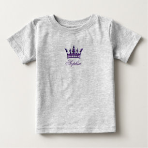 Crown Customisable Infant Organic Creeper (Purple)