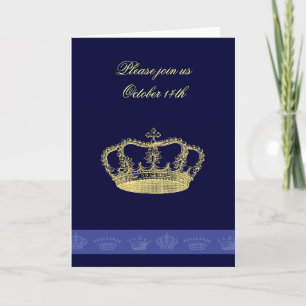 Crown Designs - Blue Invitation
