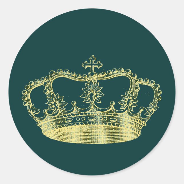Crown Designs Classic Round Sticker (Front)