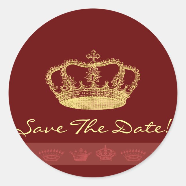 Crown Designs Classic Round Sticker (Front)