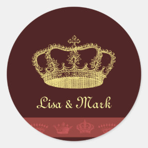 Crown Designs Classic Round Sticker