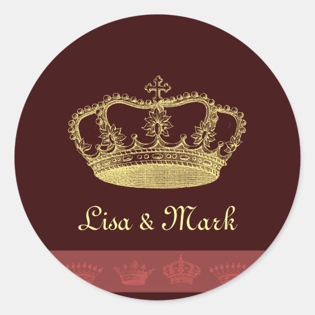 Crown Designs Classic Round Sticker (Front)