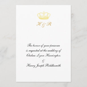 Crown Designs -  Gold Invitation