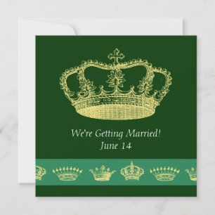 Crown Designs - Green Invitation