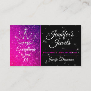Crown Diamond Purple Business Card
