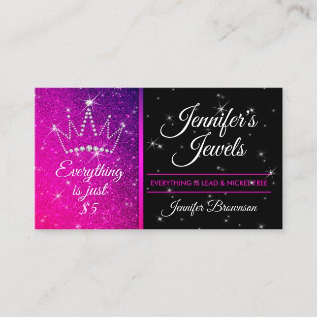 Crown Diamond Purple Business Card (Front)