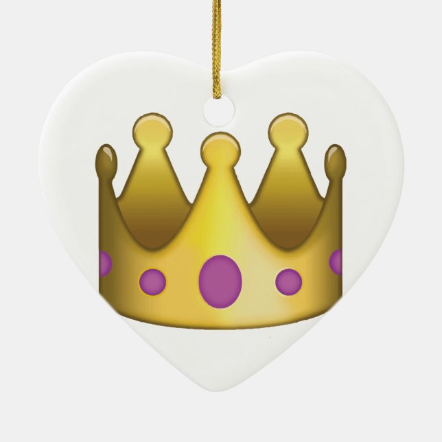 Crown emoji ceramic tree decoration (Back)
