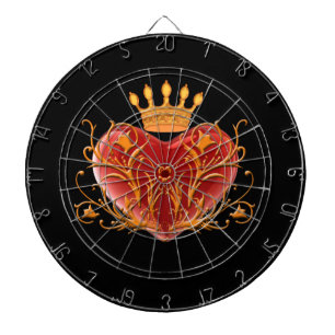 Crown Filigree Heart Dart Board