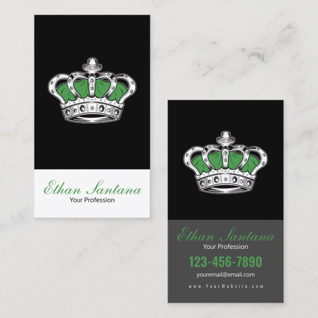 Crown - Green Business Card (Front/Back)