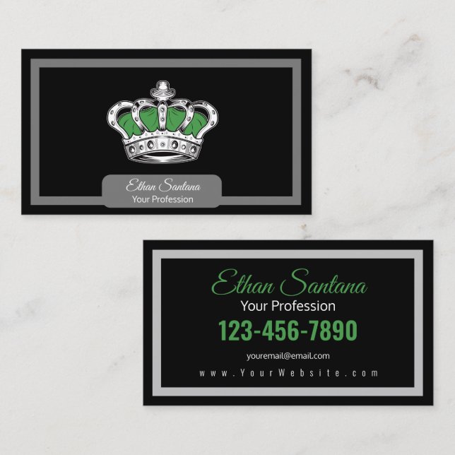 Crown - Green Business Card (Front/Back)