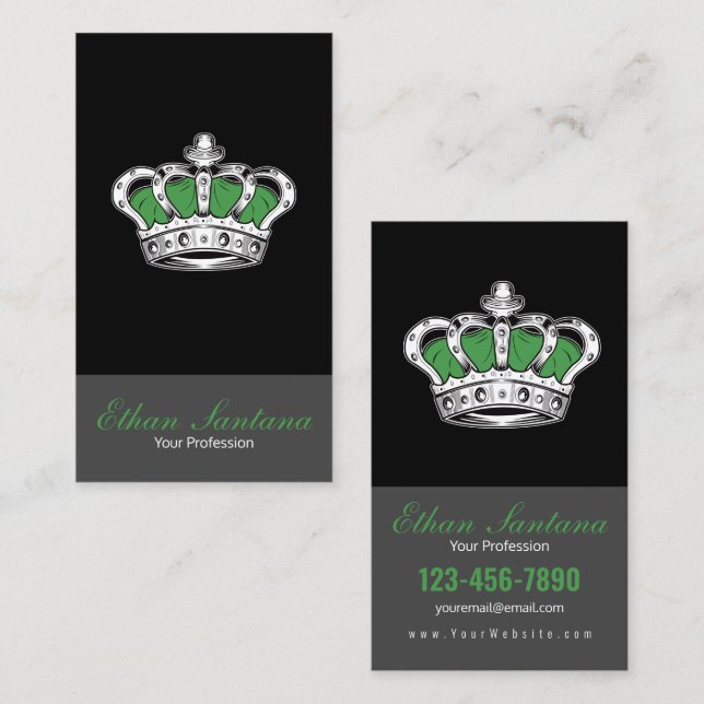 Crown - Green Business Card (Front/Back)