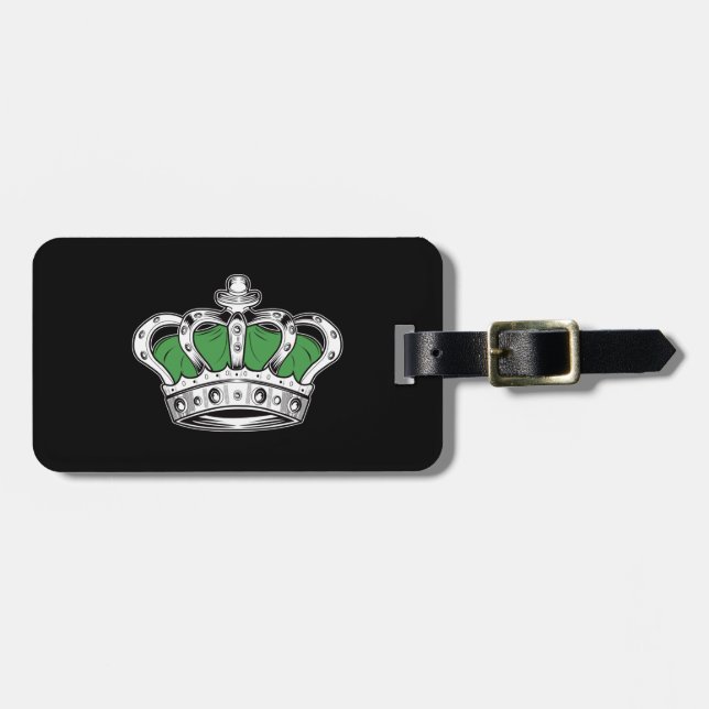 Crown - Green  Luggage Tag (Front Horizontal)