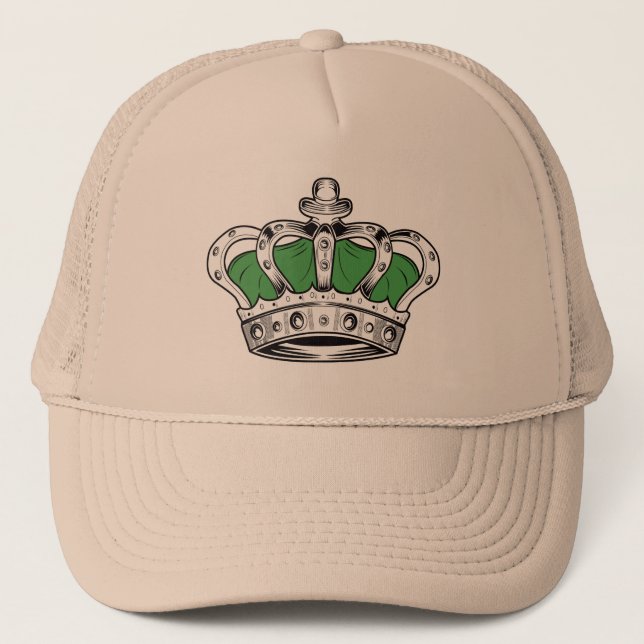Crown - Green Trucker Hat (Front)