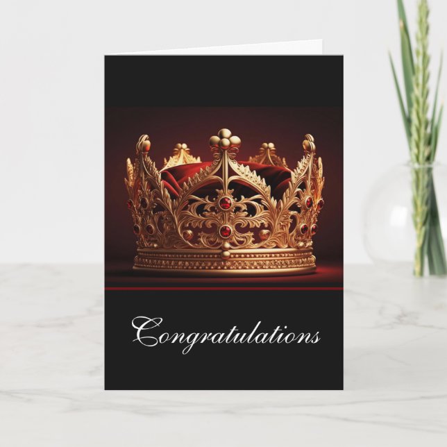 Crown Greeting Card-Congrats Card (Front)