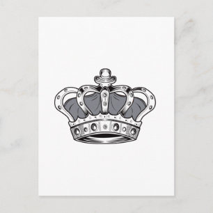 Crown - Grey Postcard