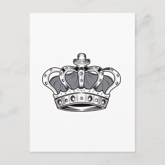 Crown - Grey  Postcard (Front)