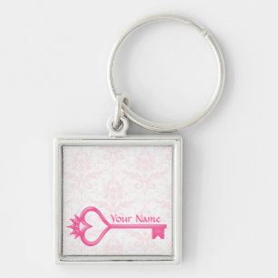 Crown Heart Key Key Ring