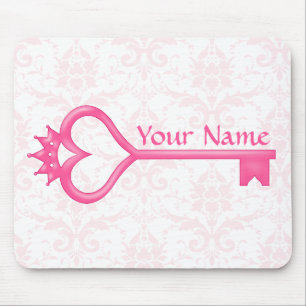 Crown Heart Key Mouse Mat