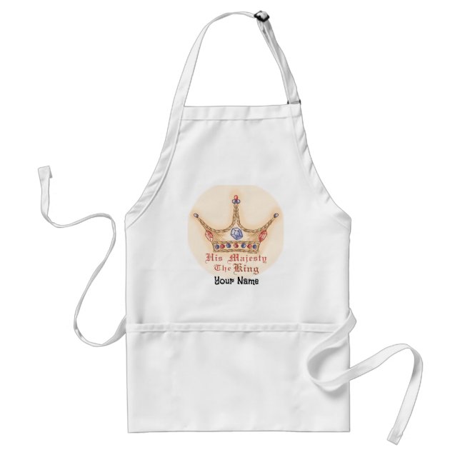 Crown His Majesty King  apron  (Front)