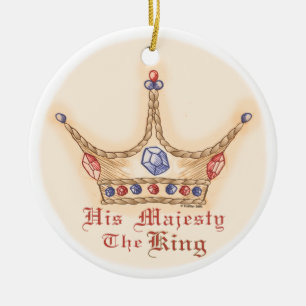 Crown His Majesty King  ornament 