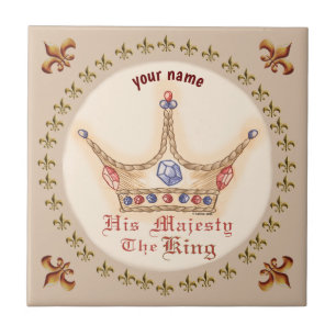 Crown His Majesty King Tile