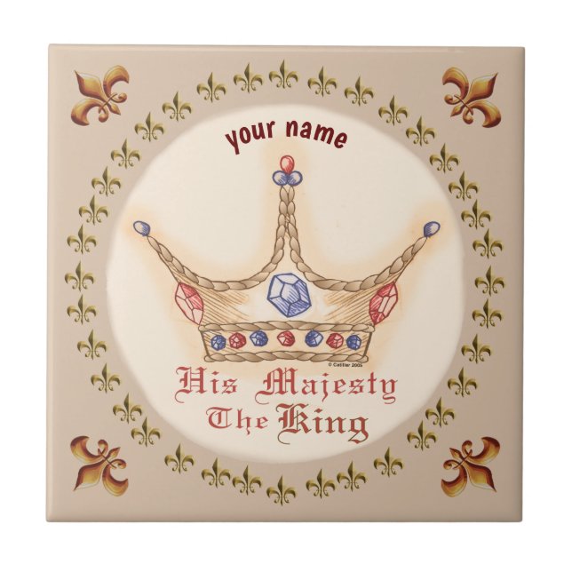 Crown His Majesty King  Tile (Front)