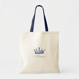 Crown in Blue Tote Bag