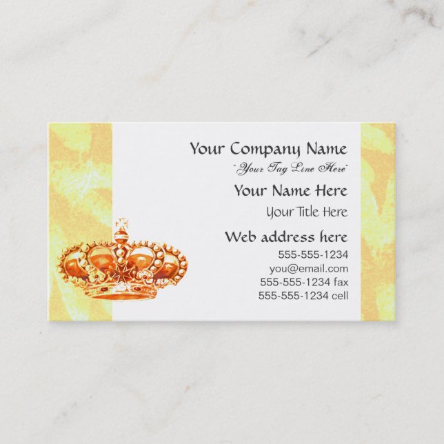 Crown in Gold Business Card (Front)