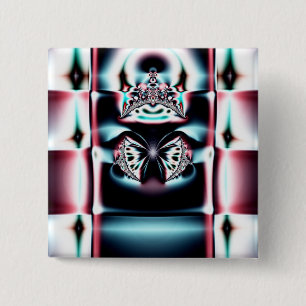 Crown Jewel 15 Cm Square Badge